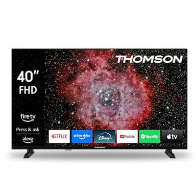 THOMSON 40 Pouces (100 cm) Full HD LED Smart TV avec Fire TV, Commande vocale Alexa, AirPlay, Wi-FI, HDR10, Dolby Audio, Triple Tuner (Câble/Satellite/Antenne), Bluetooth 5.0, HDMI, USB, CI+