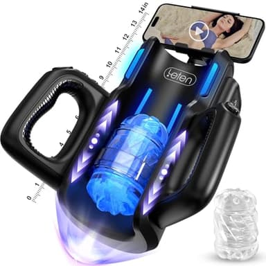 Sex Toy Masturbateurs Masculins Automatique Électrique - Leten Cannon King Pro Masturbateur Mains Libres Toys Pour Sex Homme Va Et Vient Avec Poignée, Jouet Adulte 10 Modes Télescopique Voix Vaginette