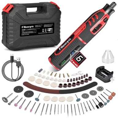 Fileeyn Outils Rotatifs Multifonction, Vitesse Variable 6 Vitesses 5000-30000 tr/min, Kit Outil Rotatif électriques Avec 257 Accessoires pour Découper, Poncer, Percer, Sculpter, Polir, Graver, Meuler