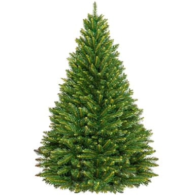 SPRINGOS Sapin de Noël artificiel avec support - 220 cm - Fidèle à la nature - Branches denses - PVC - Épicéa scandinave - Fabriqué dans l'UE