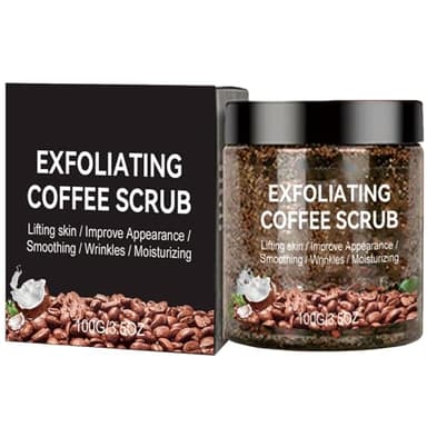 KOAHDE Café Gommage Exfoliant Corps et Visage,Nourrissant et Hydratant,100G,1PC,Exfoliant Ultra Énergisant au Café,Meilleur Traitement Contre l'Acné