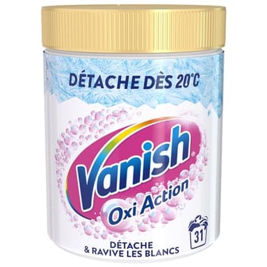 Vanish Oxi Action Booster de Blancheur - Détachant Textile & Raviveur de Blancheur - Poudre 940g