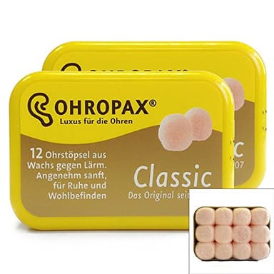 Ohropax Lot de 2 boîtes de 12 bouchons d'oreille