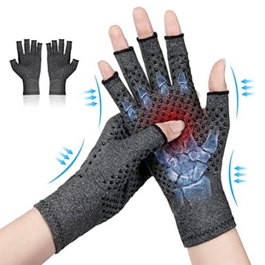 ACWOO Gants de compression pour l'arthrite, 1 paire Réchauffe des Joints de Doigt, Soulage les Douleurs Polyarthrite Rhumatoïde, le Canal Carpien, Réduit la Douleur et Favorise la Guérison (M)