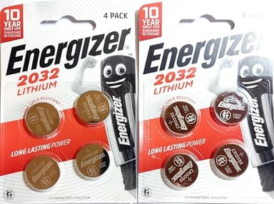 Energizer CR2032 Lot de 4 piles bouton au lithium, 3 V A