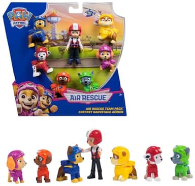 Paw Patrol - Pat Patrouille - Coffret Cadeau 7 Figurines Air Rescue - Figurine À Collectionner - Mission Voltige - Pat Patrouille Jouet - Cadeau Enfant 3 Ans Et + - Jouet Enfant 3 Ans Et +