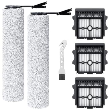 Jegehoyo Rouleau de brosse de rechange et filtre HEPA pour Tineco FLOOR ONE stretch S6/SWITCH S6/S6 stretch lite/S7 Stretch Ultra/S9 Artist/i6 Stretch/i5 Stretch Aspirateur