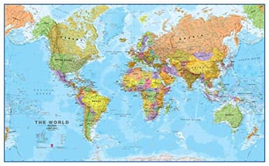 Maps International Carte du monde - 118.9cm (w) x 84.1cm (h)