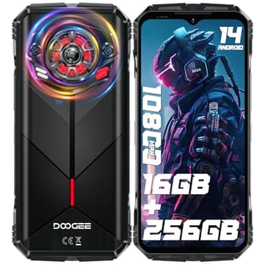 DOOGEE S Punk 2024 Telephone Portable Incassable Android 14-16Go+256Go/1TB, 126dB Haut-Parleur, 10800mAh/33W Portable Incassable, 6.58" FHD+, 50MP+16MP Smartphone Incassable, 4G Dual SIM/IP68/OTG/NFC