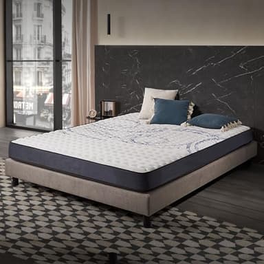 NATURALEX - Matelas PerfectSleep 140x190 cm - Soutien Mousse à mémoire de Forme - Accueil Blue Latex - Confort Équilibré - Respirant - 7 Zones - Réversible Face été/Hiver - Fabriqué en Europe