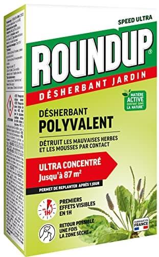 ROUNDUP - Désherbant Jardin Action 2 en 1 Polyvalent 200 ml - Elimine mauvaises herbes et mousses