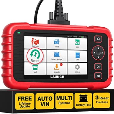 Launch CRP123X Valise Diagnostic Auto Multimarque, 7 Réinitialisation Huile/SAS/Frein/BMS/Accélérateur/DPF, Transmission ABS SRS Lecteur de Code Moteur,AutoVIN