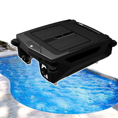 HCAUYNN Aspirateur De Piscine Automatique à éNergie Solaire, Technologie D'Auto-Stationnement, Robot Nettoyeur De Piscine sans Fil, avec Mode De Vitesse De Nettoyage Double