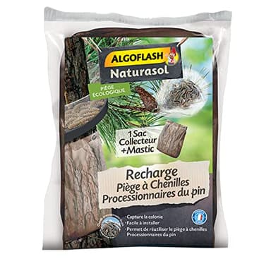 ALGOFLASH NATURASOL Recharge pour Piège à Chenilles Processionnaires du Pin, Fabriqué en France, BIOPIPINR