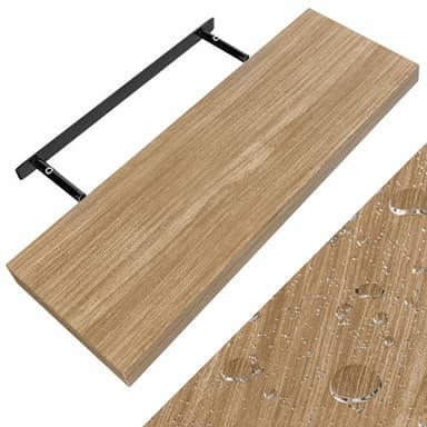 Casaria® Étagère Murale Flottante chêne 70 cm MDF Robuste Effet Flottant Support de Fixation Inclus étagère Bois