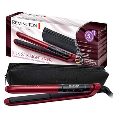 Remington Lisseur Cheveux [Douceur & Brillance] Silk (Revêtement Céramique enrichi à la protéine de Soie, Ecran LCD, ultra rapide prêt en 10 sec, 150-240°C) Fer à Lisser S9600
