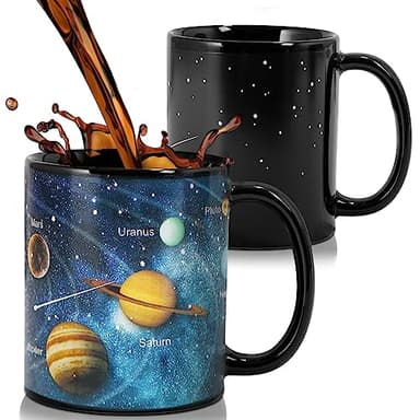 Tasse Magique Système Solaire à Café Qui Change de Couleur Avec la Chaleur pour Garçon, 12oz