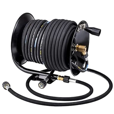 TC TECHNIC Enrouleur avec tuyau 15m + 2m pour Nettoyeur Haute Pression Karcher et autre