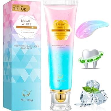 2026 Nouvelle mise à niveau Niacinamid Whitening Dentifrice blanchissant pour adultes, dentifrice blanchissant, brillant sourire, niacinamide