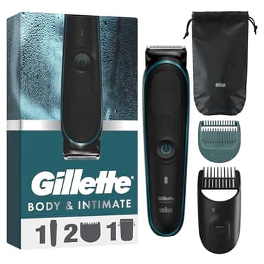 Gillette Tondeuse Electrique Pour Hommes I5 Initmate Pour Un Rasage Des Zones Intimes Et Des Poils Pubiens, Douce Avec La Peau Sensible, Etanche, Sans Fil, Avec Lames Inusables Sans Besoin De Rechange