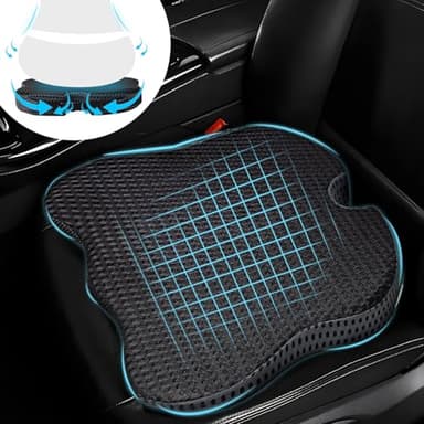 Omtofo Coussin de Siège en Mousse à Mémoire, Pain Relief, Coussin Voiture, Coussin Rehausseur Voiture, pour Chaise de Bureau, Coussin Voiture
