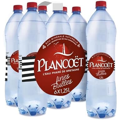 Eau minérale naturelle gazeuse,6 x 1,25 L