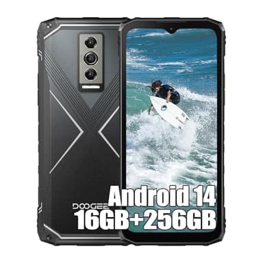 DOOGEE Blade 10 Pro Rugged 4G Téléphones Débloqués (2024), 16GB+256GB, Batterie 5150mAh, 50MP+8MP Smartphones, Android 14, 6,56" Noir