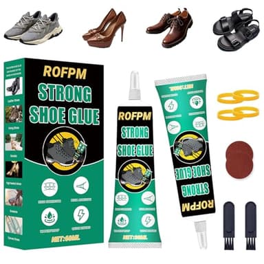 2PCS Colle Chaussure, Transparente, Colle Chaussures Semelle Extra Forte, Professionnelle Super Glue Extra Forte, Reparation Pour Chaussures de Sport, Chaussures en Cuir, Bottes, Sandales, 60ML