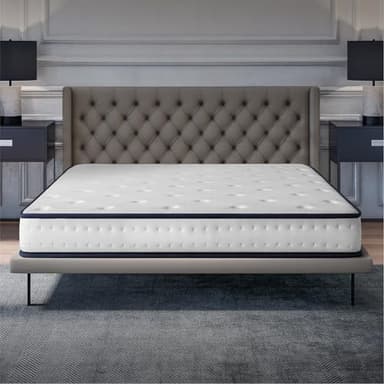 COSMOS - Matelas Upsilon 140x190 - Accueil Mousse à mémoire de Forme + Blue Latex - Confort Équilibré - 7 Zones - Réversible - Hypoallergénique - Durable - Sommeil Isolé - Fabriqué en Europe
