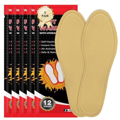 5 Paires Semelles Chauffantes,Pied Extra Chaud pour Randonnée Ski Activités Hivernales(EU 36-39