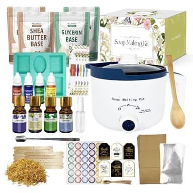 LFISGNN DIY Kit de fabrication de savon pour adultes, kit de pour adultes et enfants pour la fabrication de savons, kit d'accessoires de base pour savon moulé
