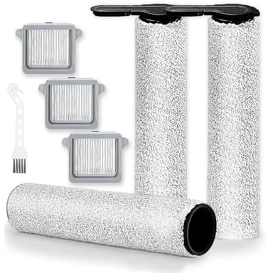 S7 Kit d'accessoires de rechange pour vapeur compatible avec Tineco Floor ONE S7 Steam (uniquement) sans fil pour aspirateur humide et sec, 3 brosses à rouleaux principales, 3 filtres HEPA (7 pièces)