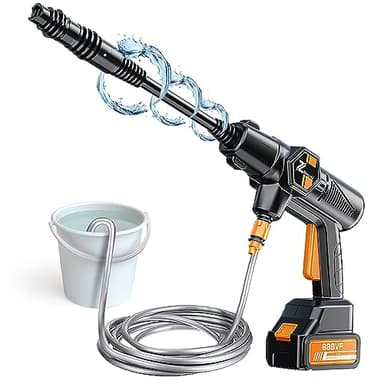 Nettoyeur Haute Pression, 100Bar 1450Psi Nettoyeur Haute Pression sans Fil avec Batterie 30000mah, Peut être pulvérisé sur 6 à 10 mètres, Durée de Vie de 50 à 60 Minutes