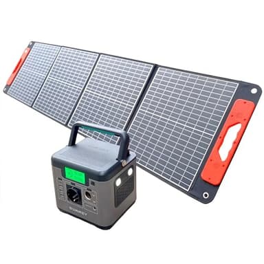 SWAREY Kit Énergie Solaire Portable – Générateur 500W 518Wh + Panneau Solaire Pliable 100W – Recharge Rapide AC/DC/USB/Type-C/QC3.0 – Pour Camping, Voyage, Urgence