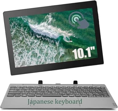 Lenovo IdeaPad D330-10IGM Portable 2 en 1 avec Écran Tactile et Clavier, Intel Celeron N4000, 64 Go SSD, 4 Go de RAM, PC Tablette de 10,1", Windows 11 Pro (Rénové)