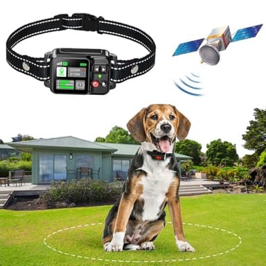 Système de clôture de chien sans fil GPS-Clôture de chien électrique avec technologie de satellite électrique GPS, gamme de système de clôture pour animaux de compagnie 15~2000m, 3 modes imperméable 1