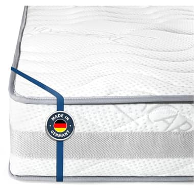 BMM Matelas Comfort 23 de 80x200 cm, fermeté H4 très Ferme/Matelas en Mousse Froide certifié Öko-Tex/Matelas Ergonomique à 7 Zones d'une Hauteur de 23 cm/Matelas fabriqué en Allemagne