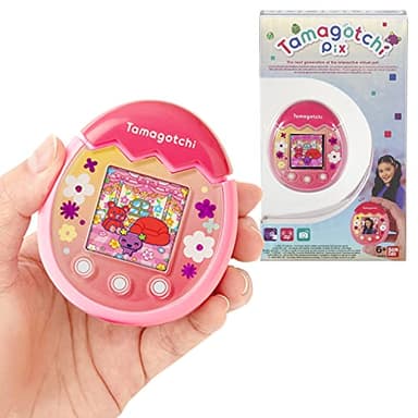Bandai - Tamagotchi - Tamagotchi PIX - Floral Rose - Animal électronique virtuel avec écran Couleur, Boutons tactiles Jeux et Appareil Photo - 42911