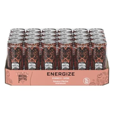 MAISON PERRIER ENERGIZE boisson énergisante saveur Pêche 24 x 25cl