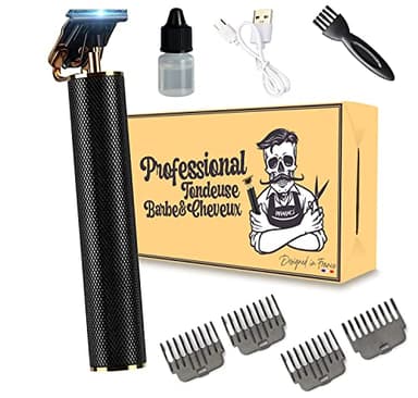 COFFRET TONDEUSE CHEVEUX ET BARBE 0MM 1,5MM 2MM 3MM 4MM | ÉLECTRIQUE PROFESSIONNELLE SANS FIL RASOIR TONDEUSE RECHARGEABLE & SILENCIEUSE | IDÉAL ENFANT FAMILLE