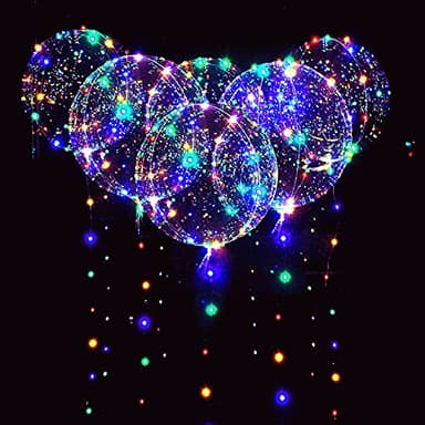 Pack de 10 ballons LED, 50 cm, à l'hélium, lumineux, pour Noël, mariage, anniversaire, Saint-Valentin, fêtes d'Halloween, décorations (colorés, 12 packs)