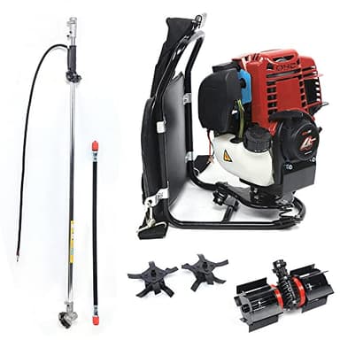 SHZICMY Débroussailleuse à essence - 4 temps - 1,4 CV - Tronçonneuse - Taille-haie - 3 en 1 - Sac à dos - Bandoulière professionnelle - Débroussailleuse