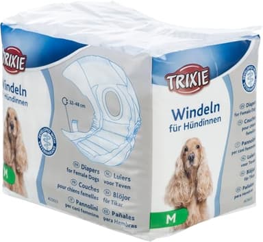 Couches pour chiennes TRIXIE, M Tour de taille 32-48 cm, 12 pièces, 23633