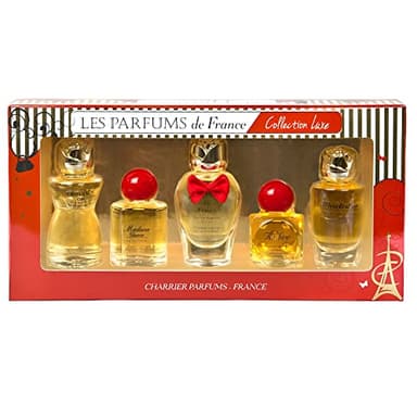Charrier Parfums Les Parfums de France, Collection Luxe, Coffret De 5 Eaux de Parfum Miniatures, Floral, 49, 7 ml