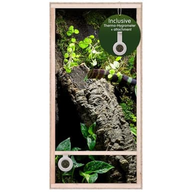REPITERRA Haut Terrarium en bois OSB, vivarium avec ventilation sur le toit pour caméléon, 60 x 120 x 60 cm