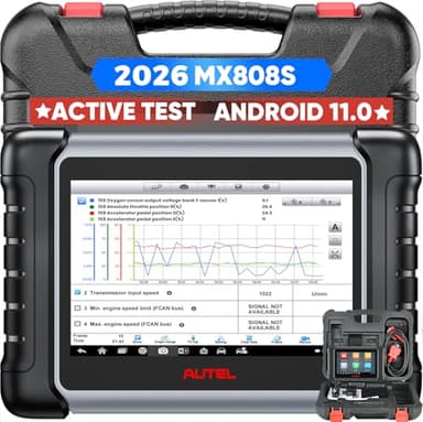 Autel MaxiCheck MX808S Valise Diagnostic Auto: 2026 Bidirectionnel comme MK808S MK808BT Pro MK808K-BT, Fonction comme MK900 MX900, 28+ Service, Test Actif, Scanen All Systeme, Injektor Codierung, OS11