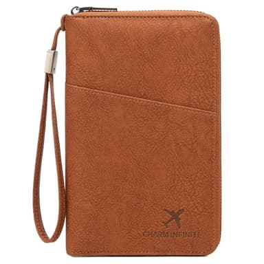 Toctax Pochette Passeport Famille, Porte Passeport Voyage Famille avec Blocage RFID, Porte Document Voyage