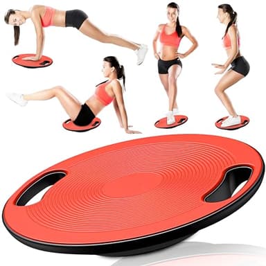 Retoo Balance Board Table oscillante avec poignées, diamètre 40 cm max. 150 kg pour le fitness, la thérapie, le renforcement de la coordination, l'entraînement de la stabilité