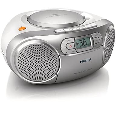 Lecteur CD Philips AZ127/12 Lecteur CD (Dynamic Bass Boost, Tuner FM, Lecteur Cassettes, Entrée Audio) Argent