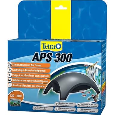 Tetra Pompe à air pour aquarium 143180 APS 300 - pompe à membrane silencieuse pour aquariums de 120 à 300 L, noire